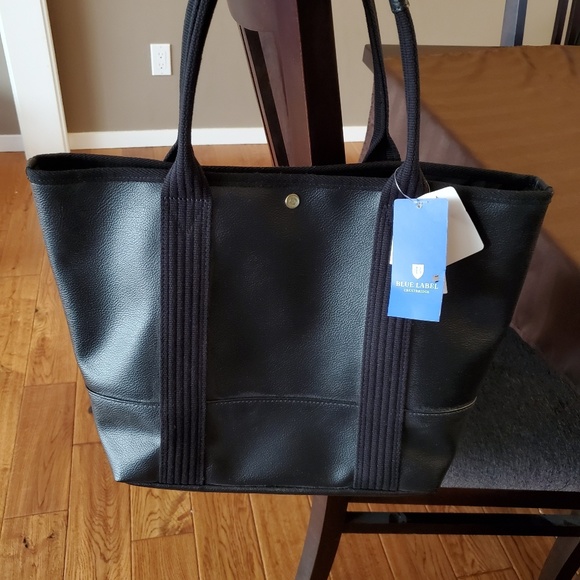 BNWT blue label black tote with pouch - Picture 4 of 4